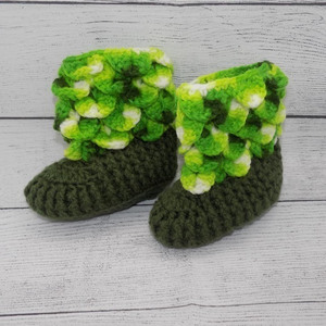 Baby Booties Crocodile Stitch Crochet Baby Shoes‎
